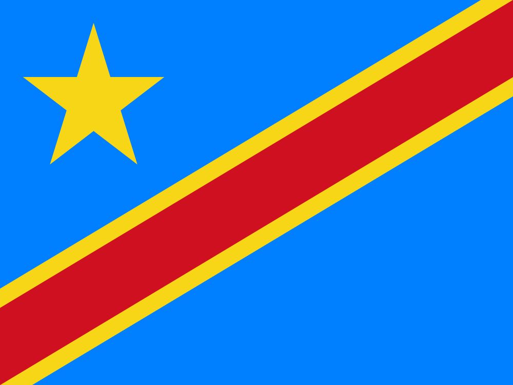 Flagge Kongo-Kinshasa