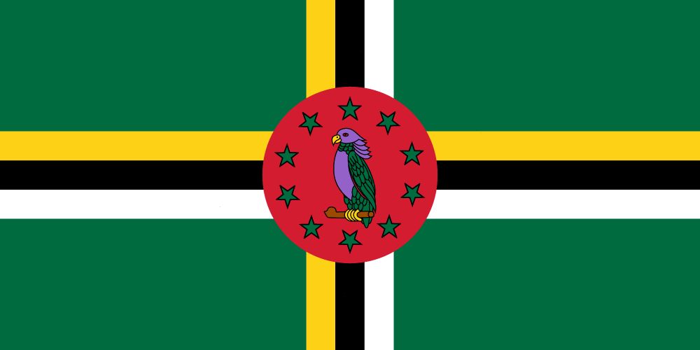 Flag of Dominica image and meaning Dominica flag - Country flags