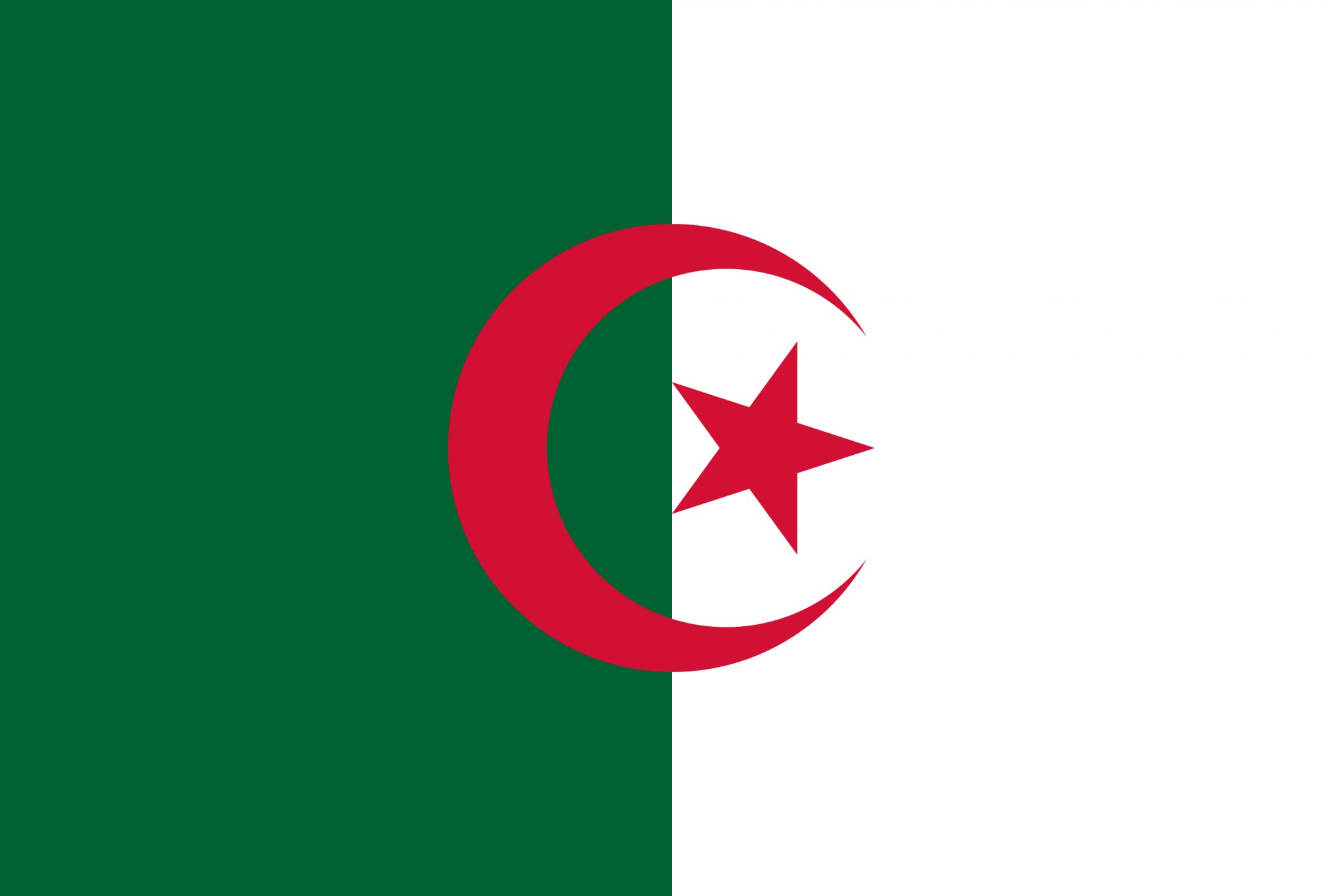 Drapeau de l'Algérie, image et signification drapeau d'Algérie