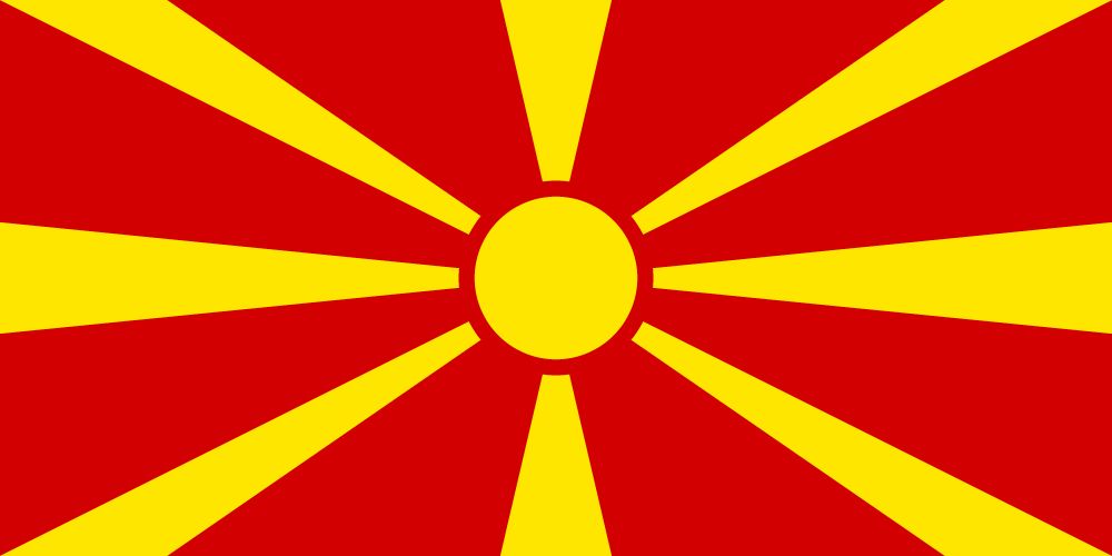 Vlag van Noord Macedonië