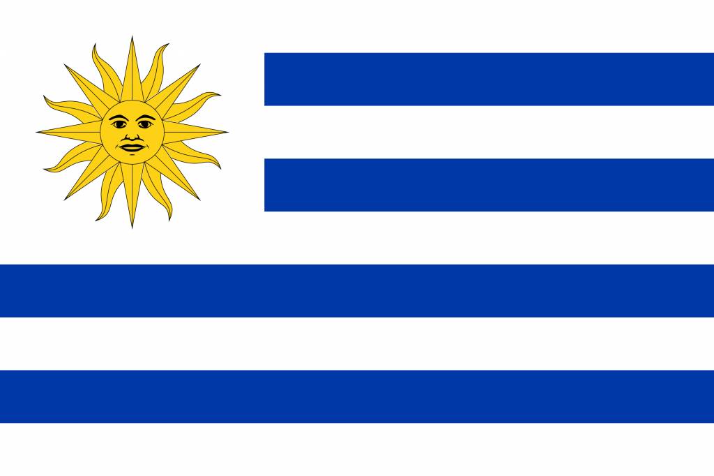 Flag Of Uruguay with metal shield frame 5065917 Vector Art at Vecteezy